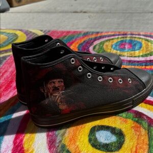 Black High-Top Canvas Sneakers